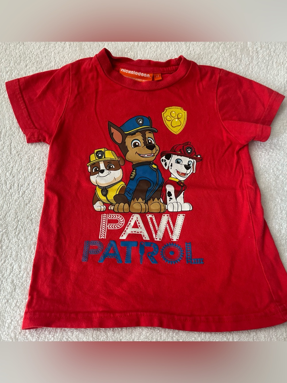 Nickelodeon PAW Patrol Red Short Sleeve Tee with Character Graphic